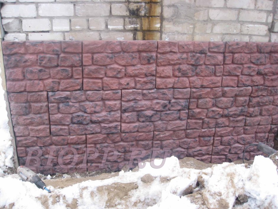 Полимерпесчаная облицовка цоколя