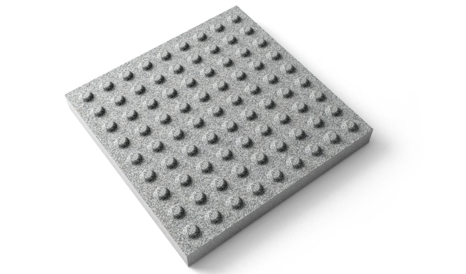Тактильная плита с квадратными рифами 500х500 1100/1,2/6,61*1,03=142,84
