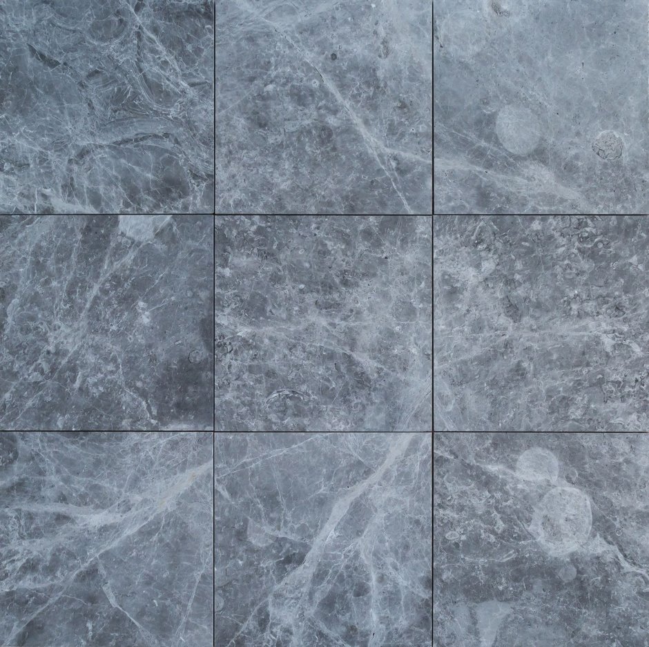 Tundra Gray (Atlantic Gray) Marble Tile 4x4, tumbled