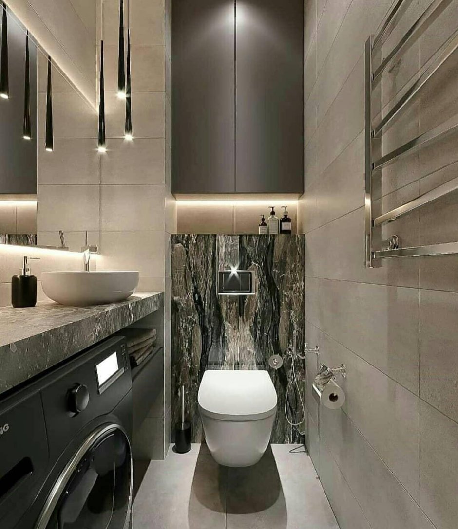 Шкаф в туалете за унитазом