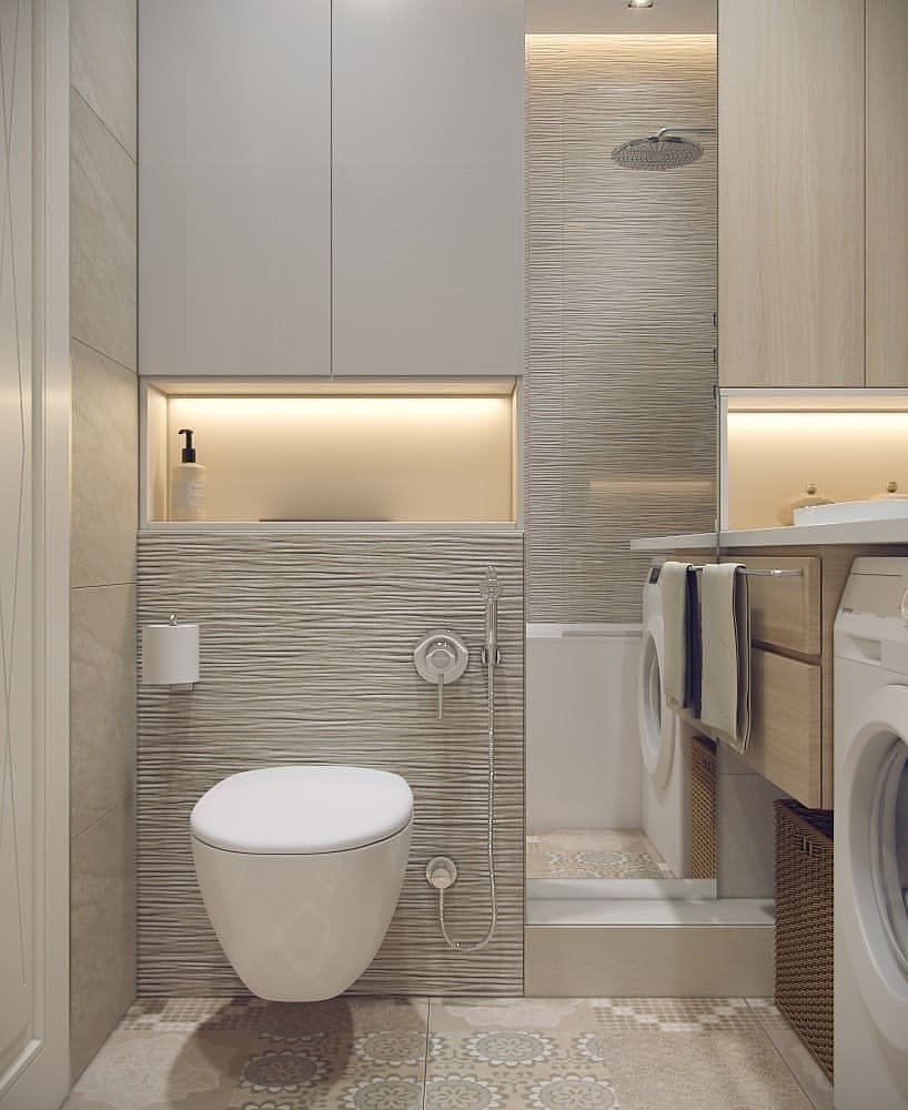 Дверцы в туалете за унитазом