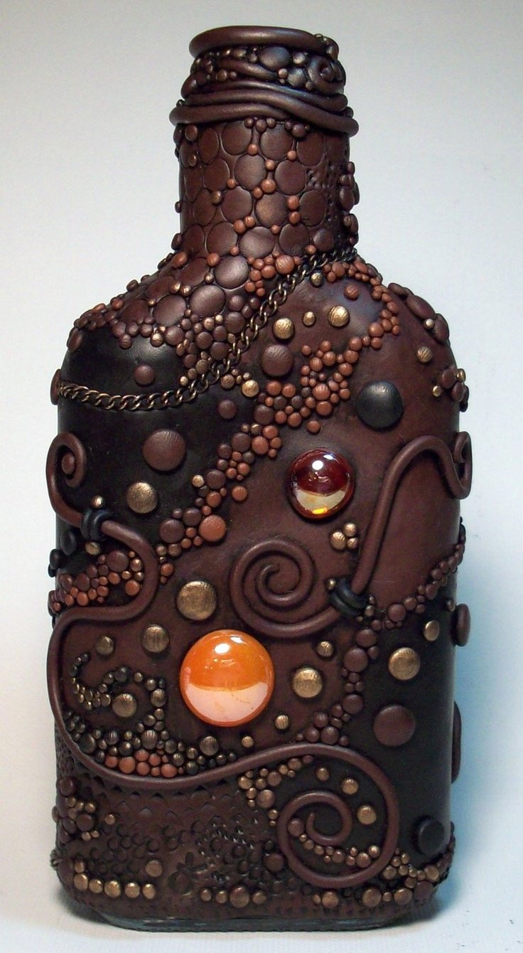 Декор вазы полимерной глиной