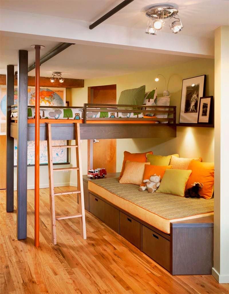 Двухэтажная комната для подростка