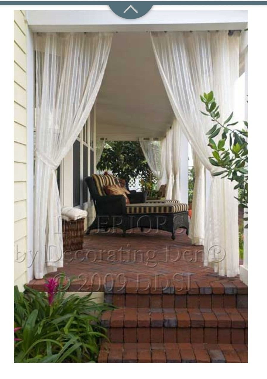 Шторы на открытом крыльце