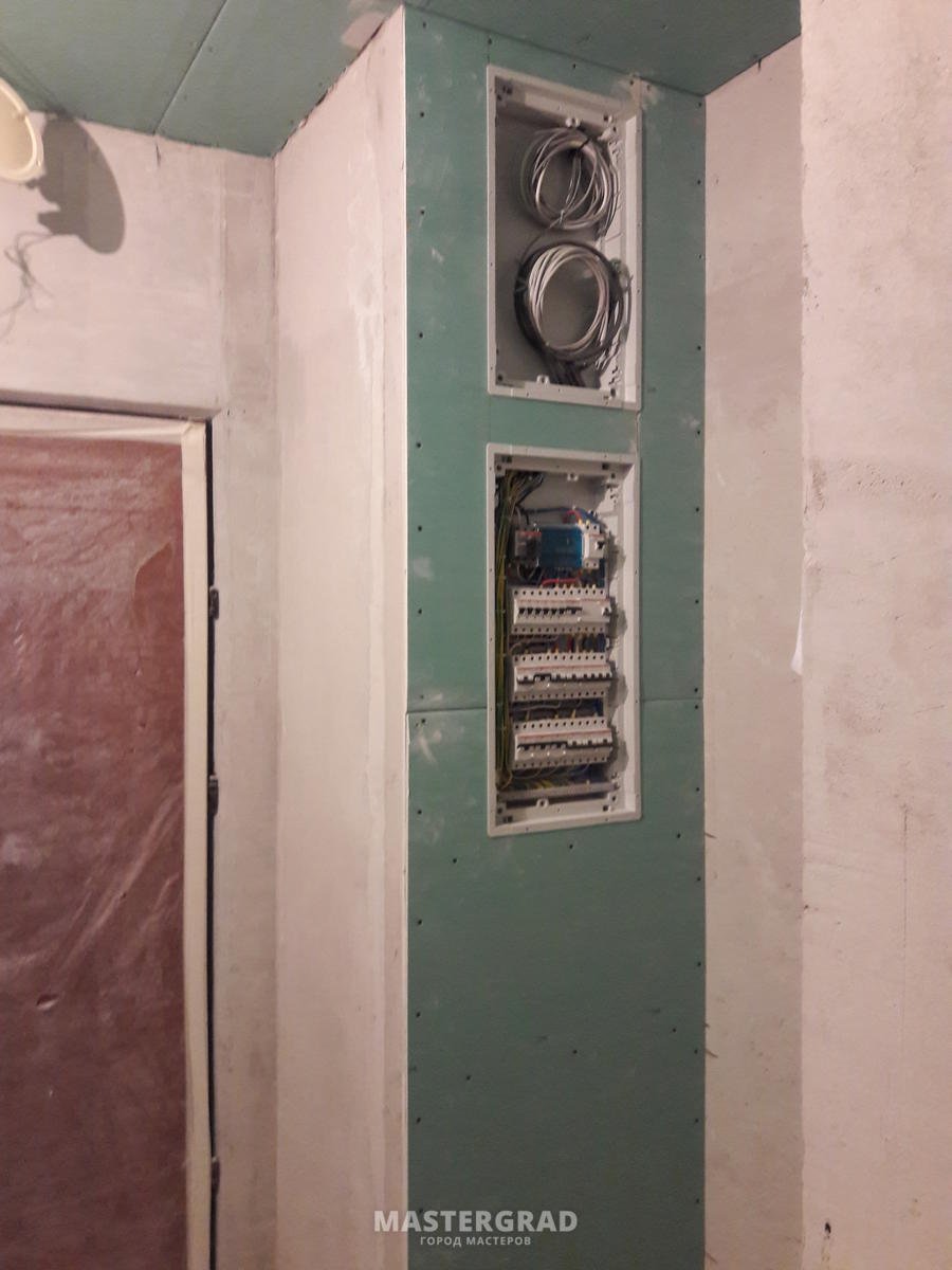 Электрический щит в гипсокартон