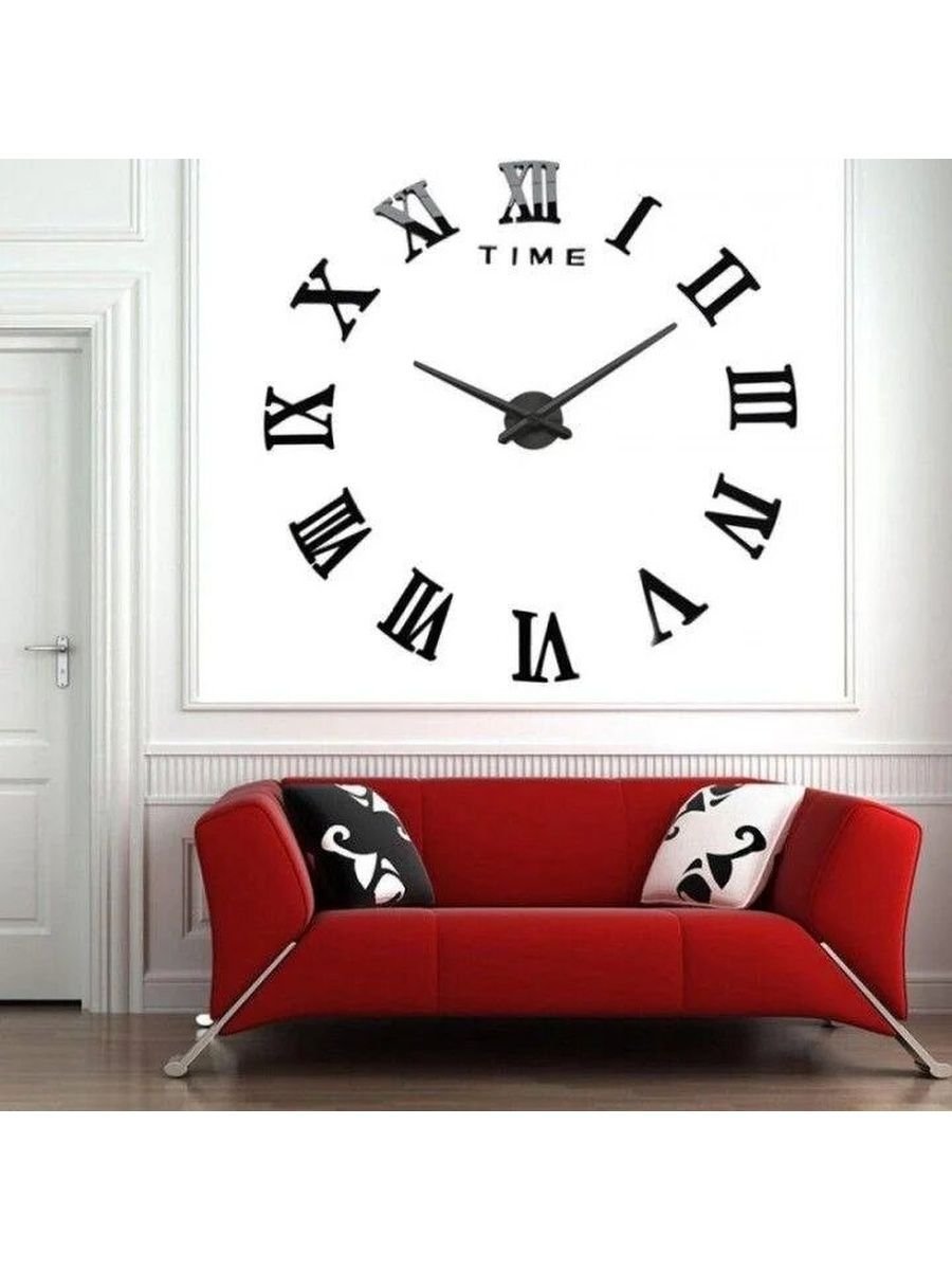 "Часы ""римские цифры"" 3d Silver" 1234