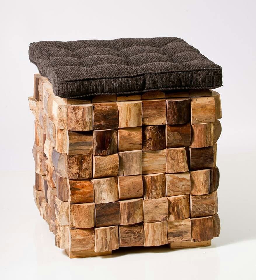 Пуфик из брусков