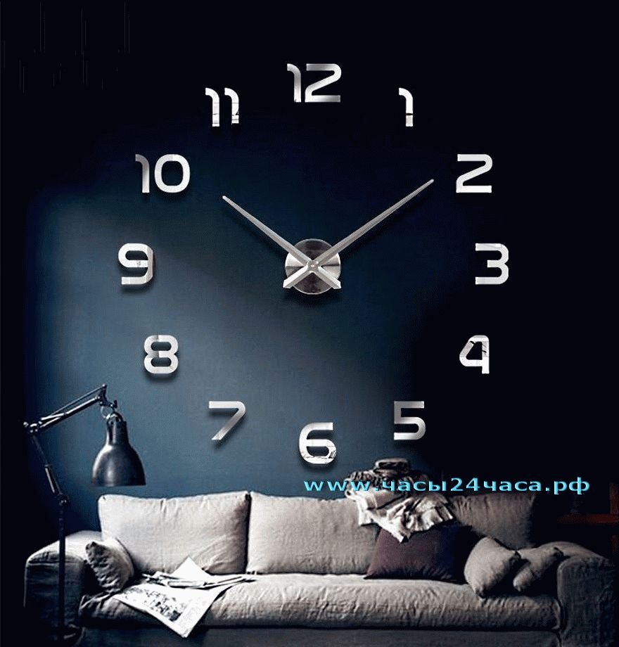 Самоклеющиеся 3d часы "DIY Clock" al021-b