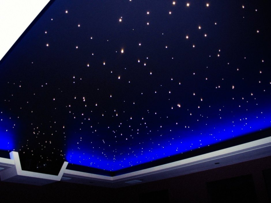 Цветной потолок из гипсокартона