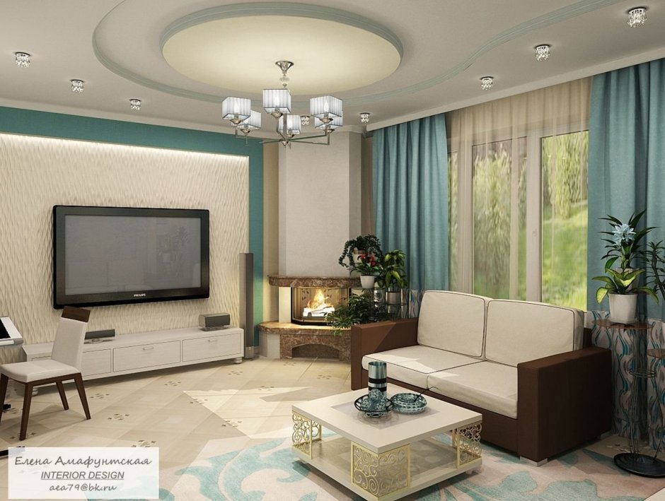 Интерьер эконом гостиной