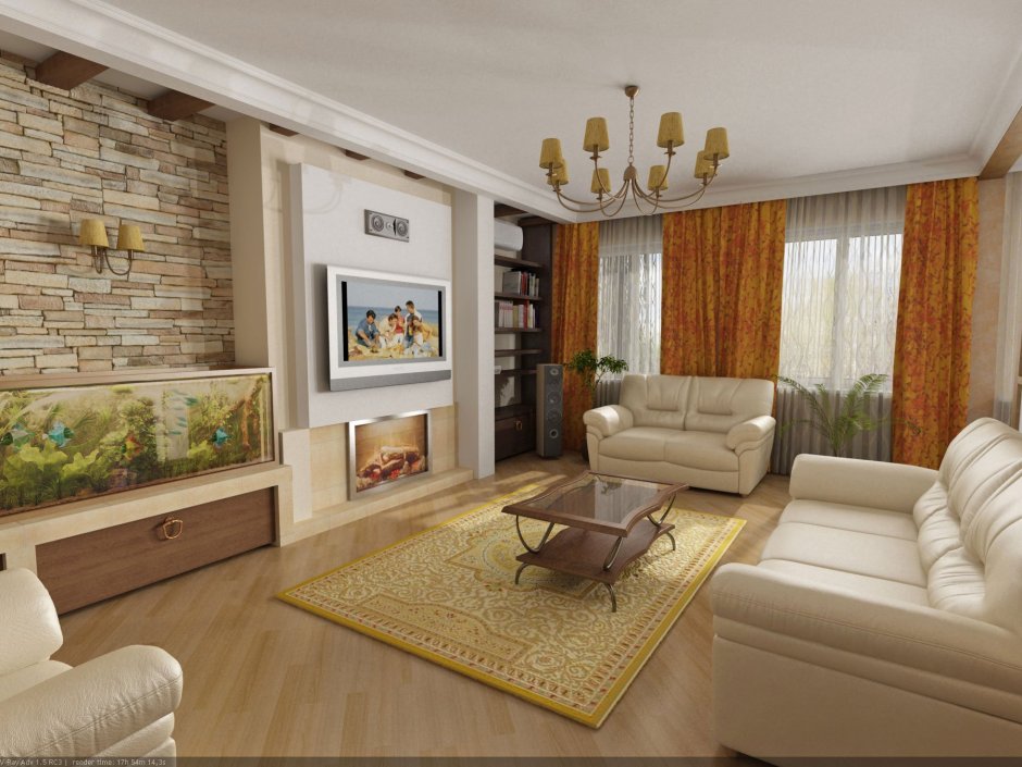 Гостиная в блочном доме