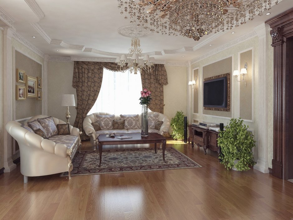 Гостиная в классическом стиле