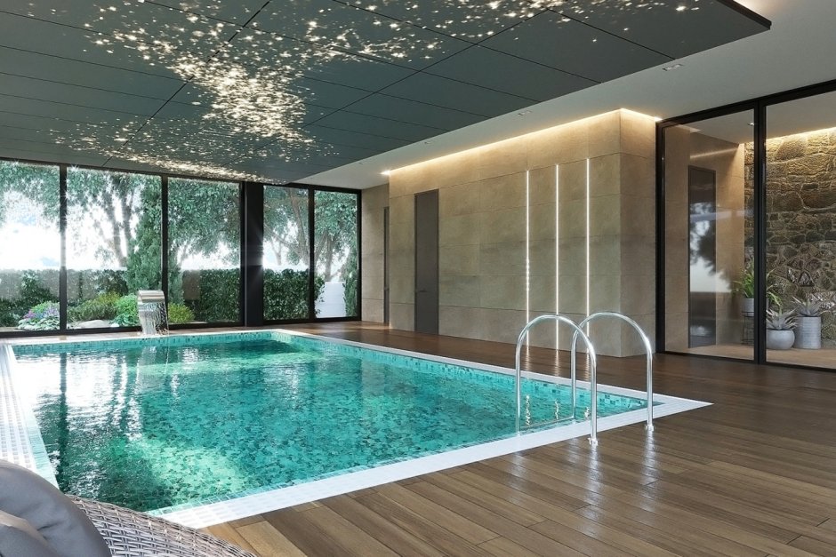 Отделка помещения бассейна