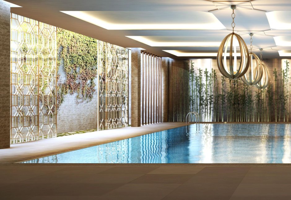 Интерьер бассейна в частном доме