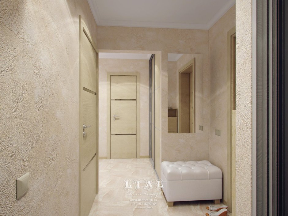 Прихожая в панельном доме п- в двухкомнатной квартире