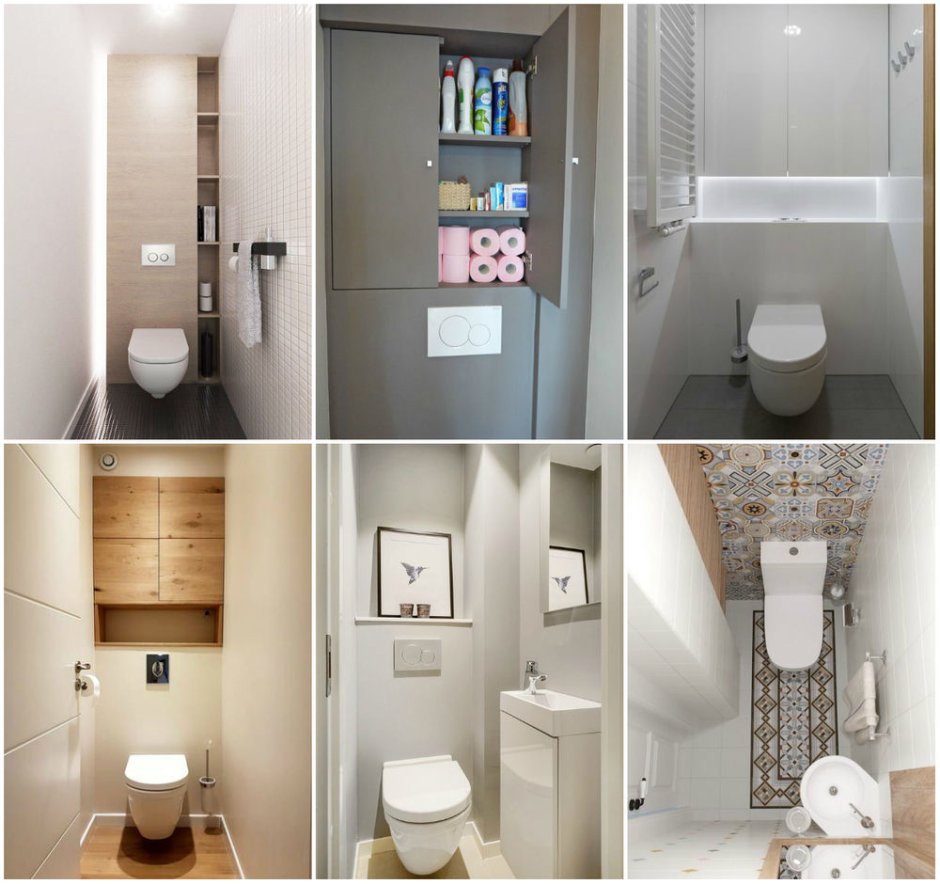 Открытые полки над инсталляцией