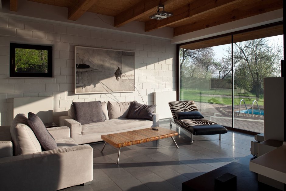 Интерьер стильный в одноэтажном доме