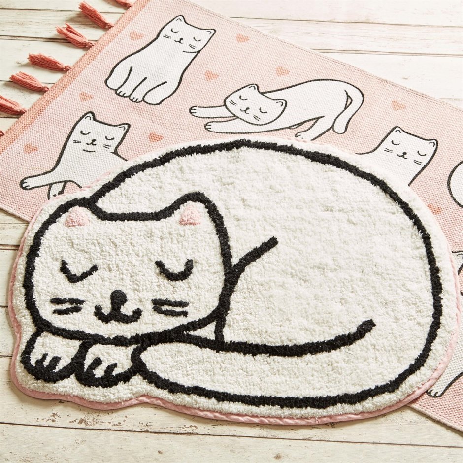 Вязаные коврики для кошек