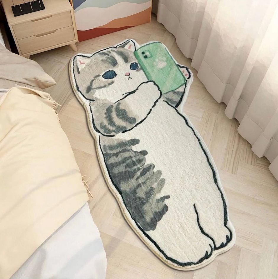 Тафтинговый ковер с котами