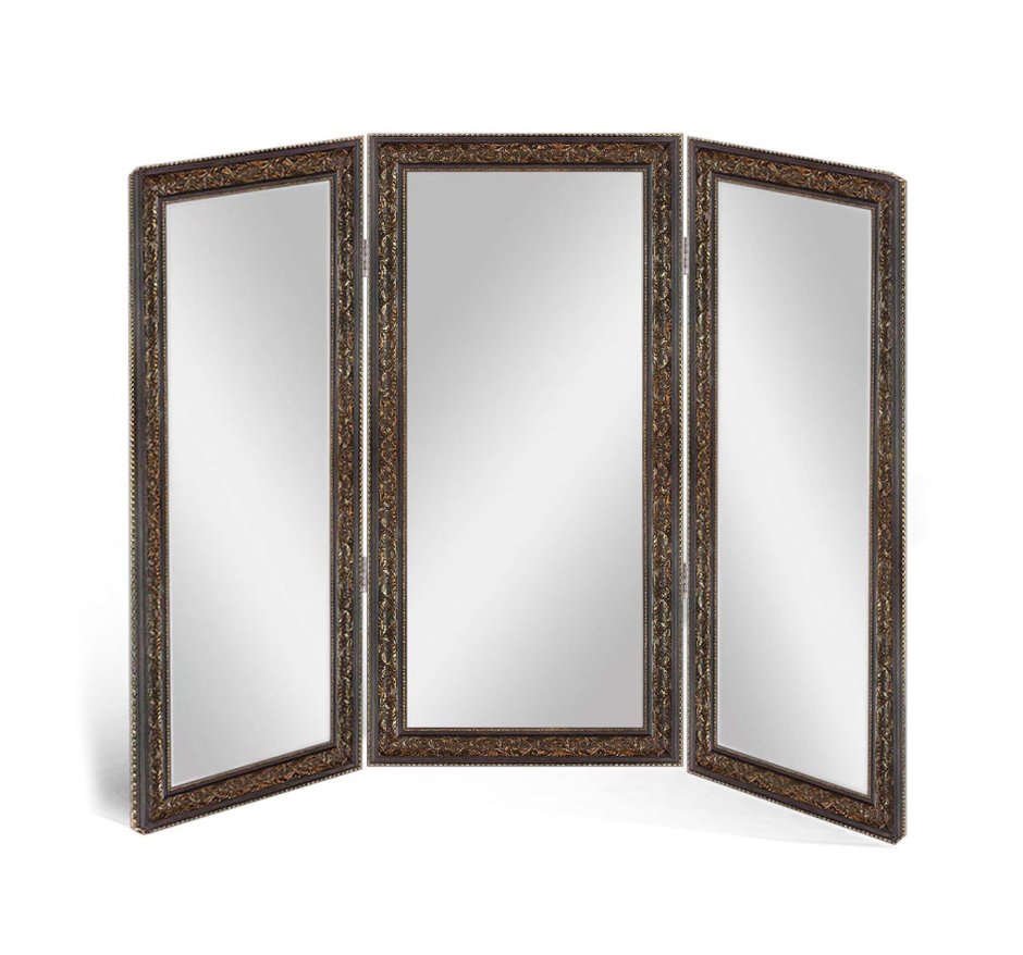 Зеркало тройное настольная 60 на 60 см