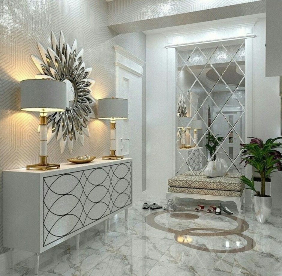 Зеркало напольное Wall Decor a8010123 Lucia Silver 88*178
