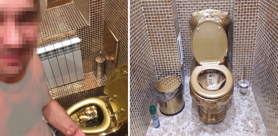 Ректор позолоченный унитаз