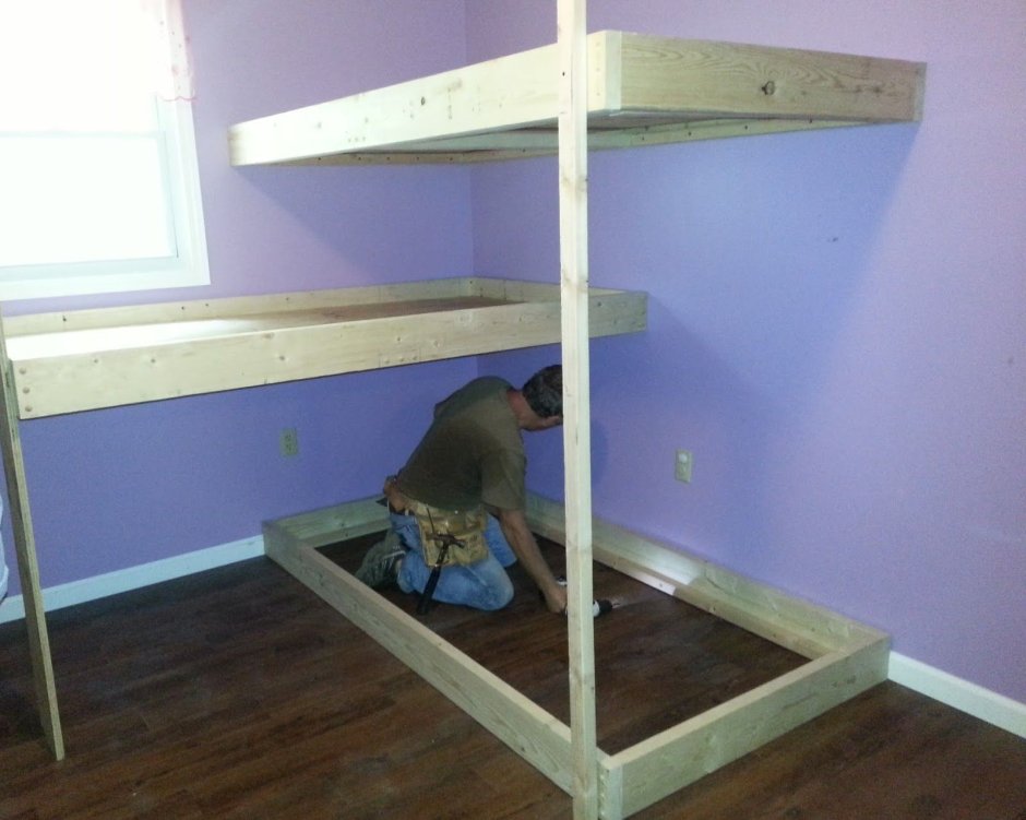 Необычные двухъярусные кровати своими руками