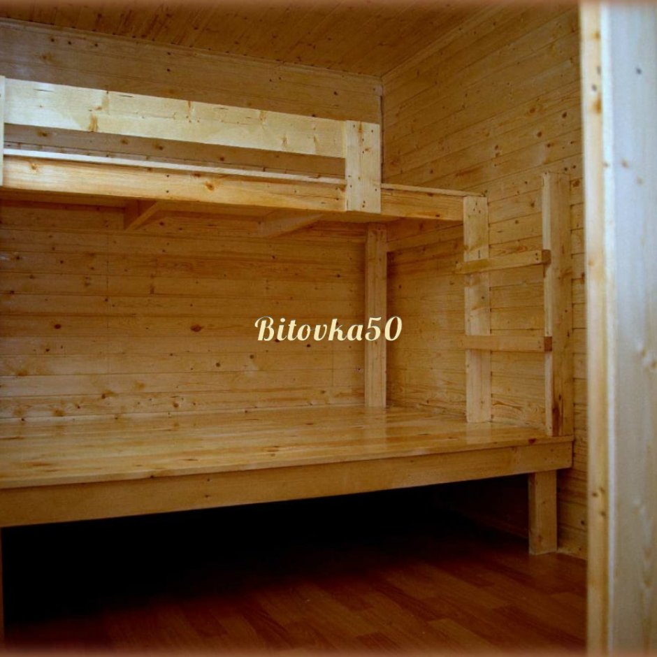 Нары двухъярусные деревянные