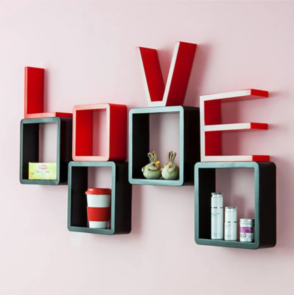 Необычные полки в интерьере