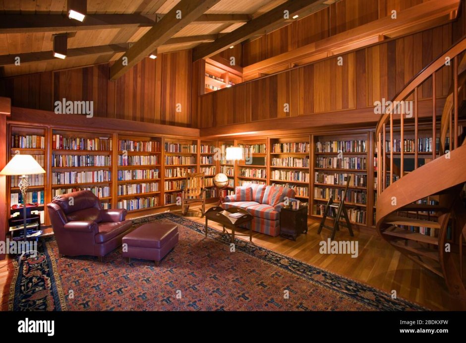 Огромная библиотека в доме