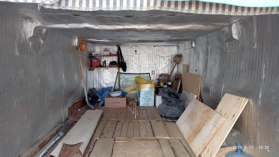 Пенофол утепление гаража