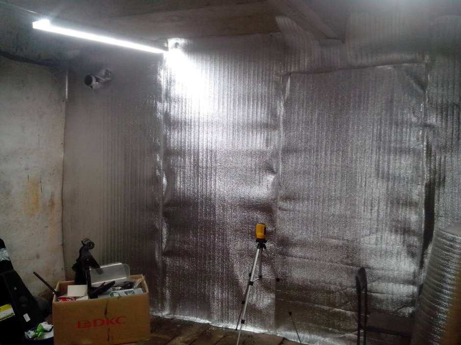 Изоляция стен гаража