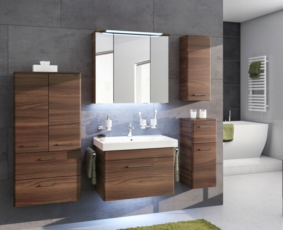 Pelipal Pineo комплект мебели с зеркальным шкафчиком и подсветкой,