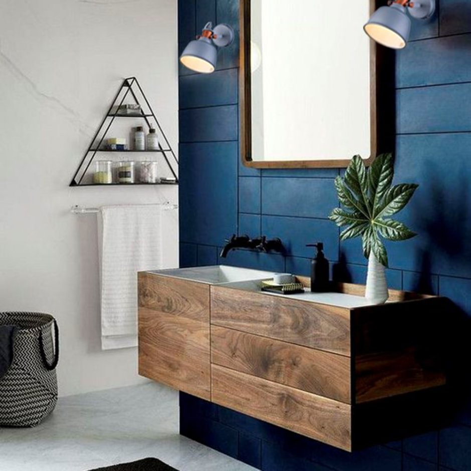 Мебель для ванной темное дерево