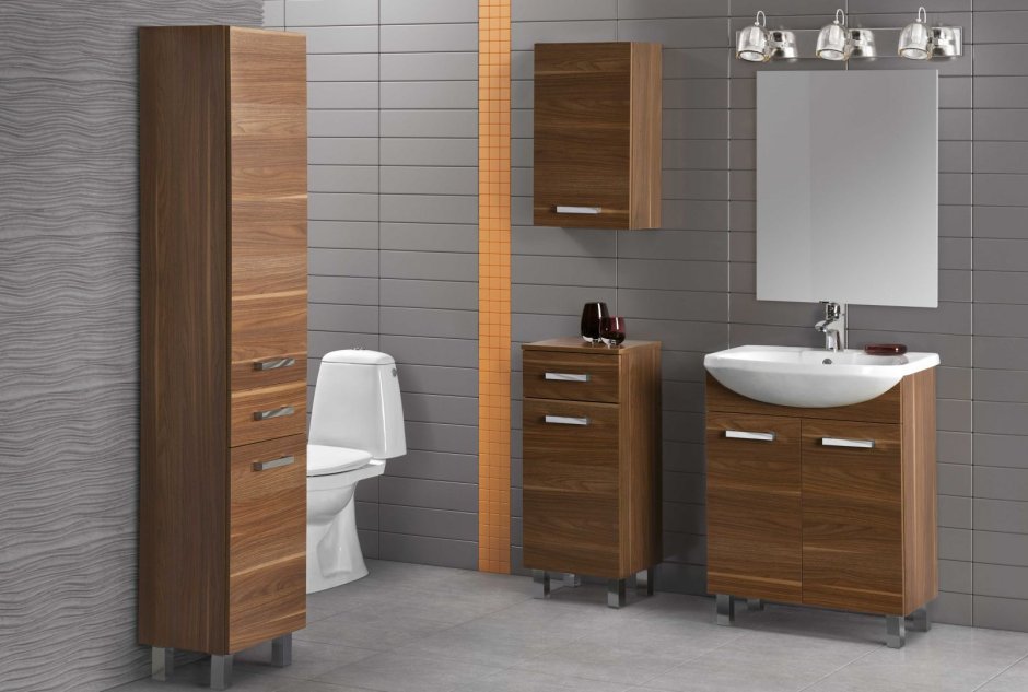 Мебель в ванную под дерево