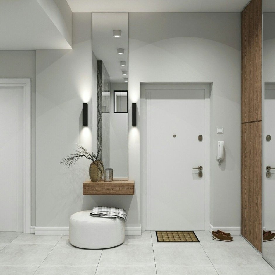 Освещение зеркала в прихожей