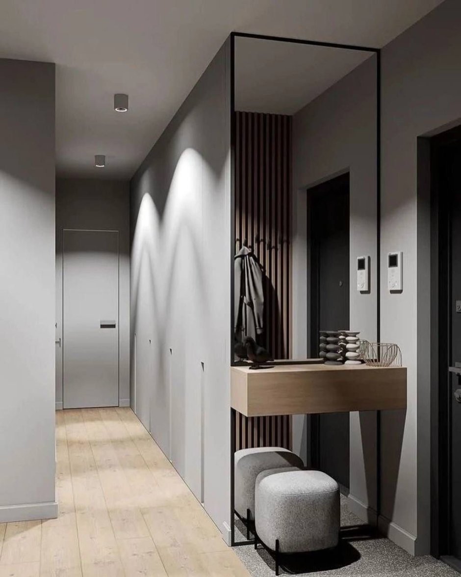 Узкая прихожая в стиле Минимализм