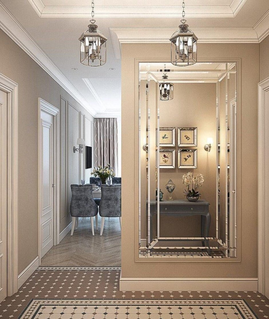 Метлахская плитка в коридоре