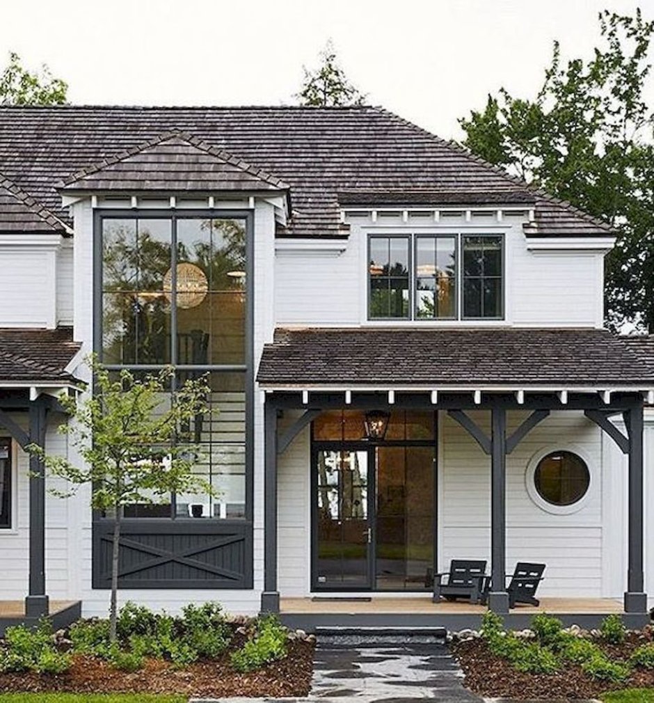 Фасады домов в скандинавском стиле двухэтажные