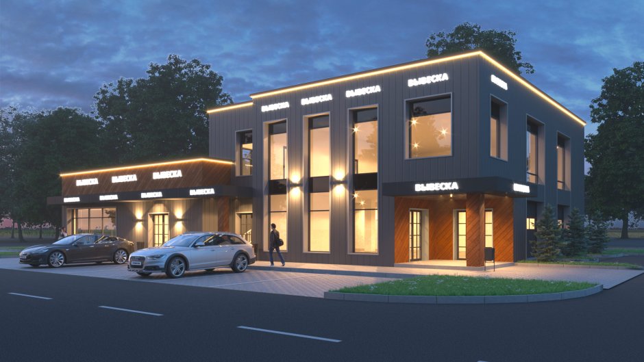 Проект двухэтажного офисного здания