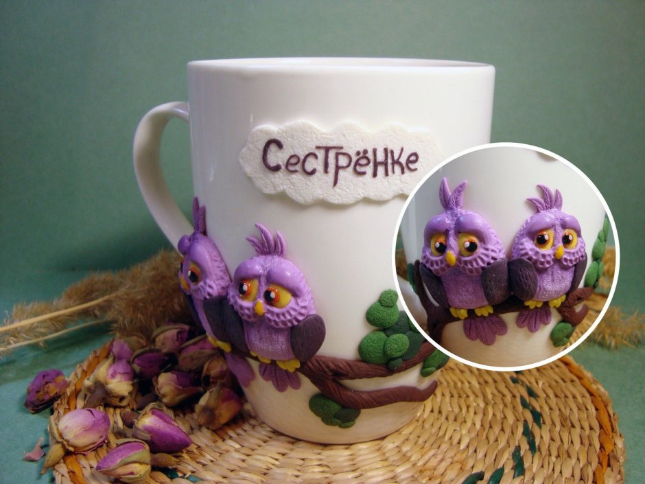 Декор бутылки полимерной глиной