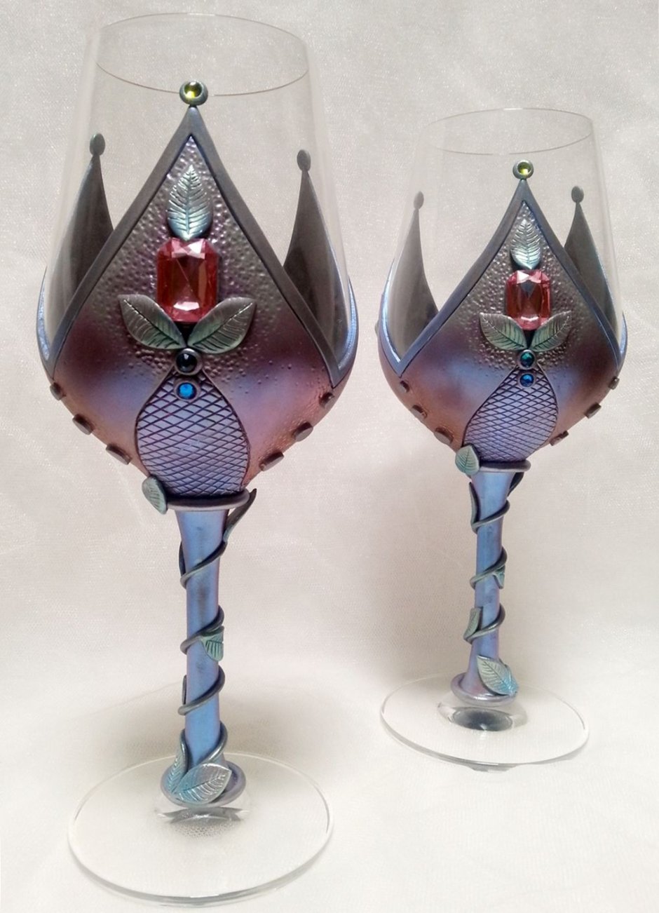 Бокал из полимерной глины