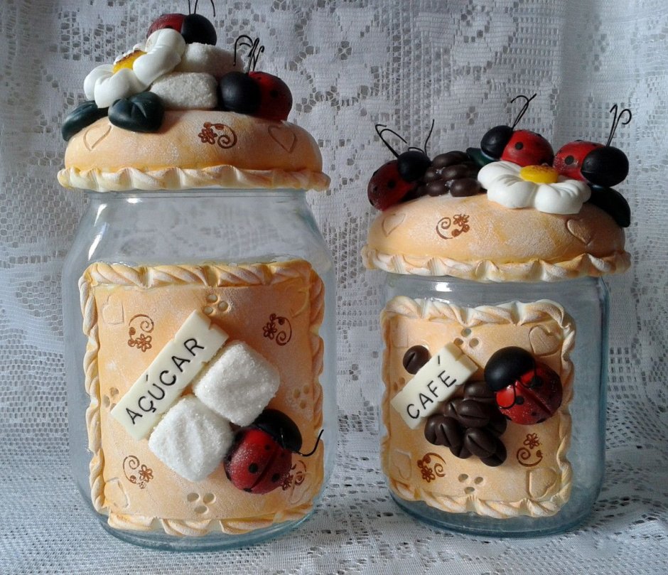 Банка из соленого теста