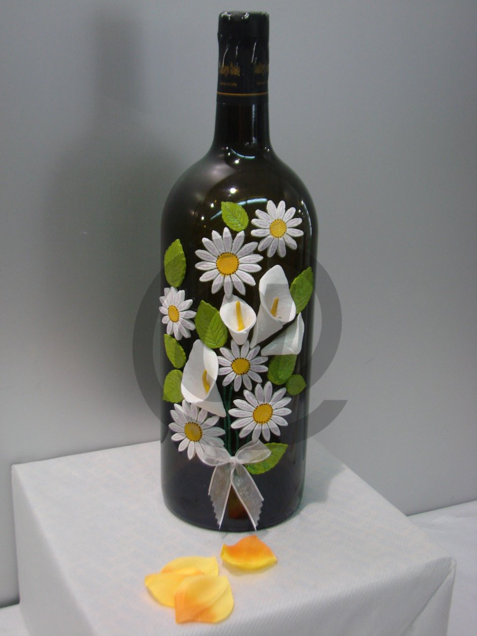 Декор стеклянных банок полимерной глиной