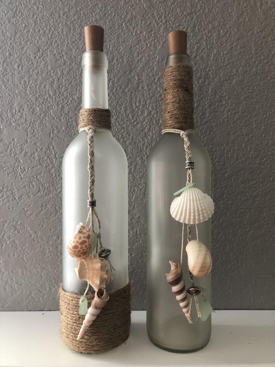 Декор бутылки в скандинавском стиле