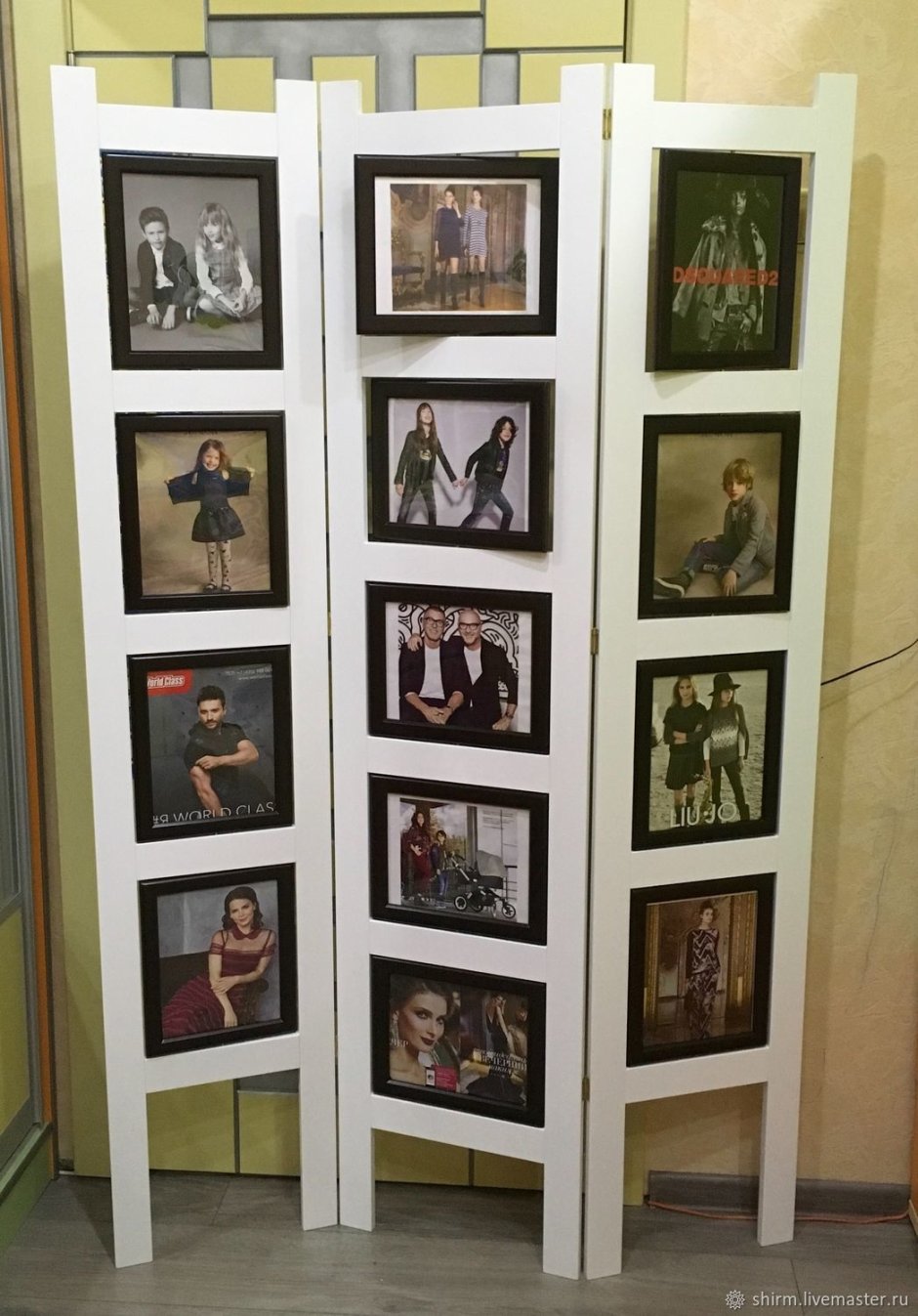 Ширма перегородка с фоторамками