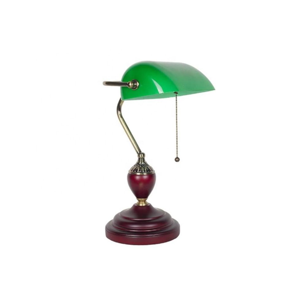 Лампа зеленая латунь настольная стиларис 602