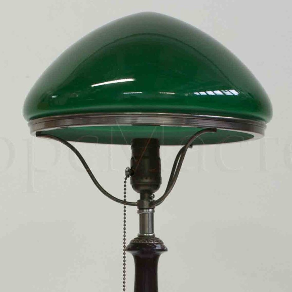 Лампа настольная зеленый колпак