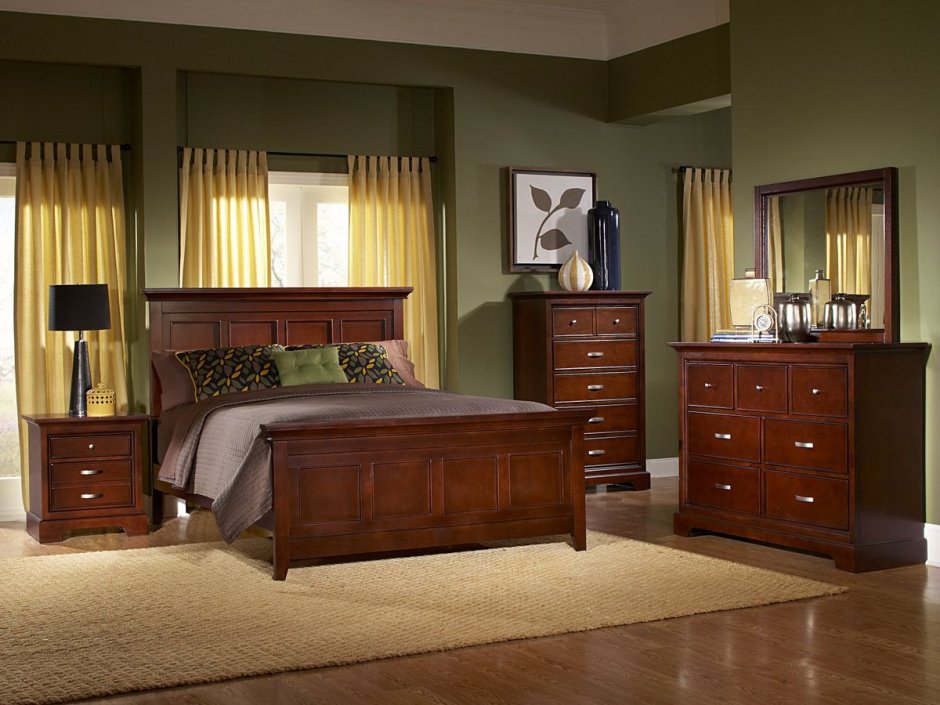 Мебель цвета орех в интерьере