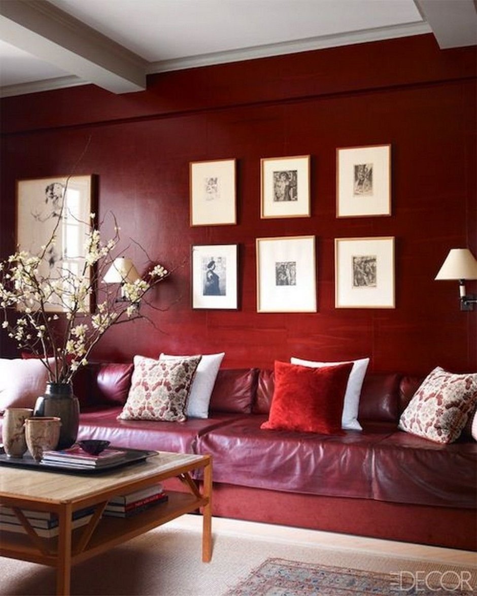 Винный цвет в интерьере